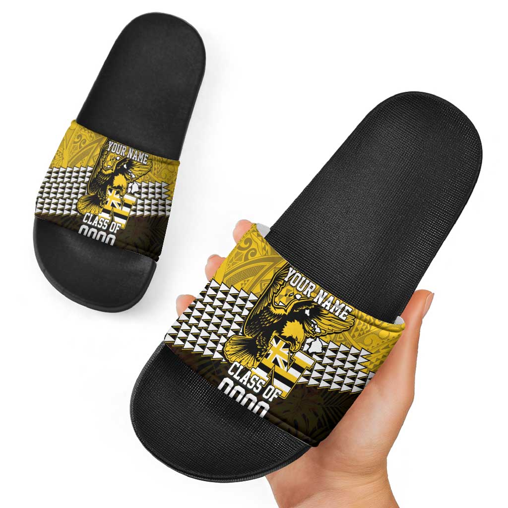 Hawaii Nanakuli High Alumni Custom Slide Sandals Kanaka Arrows Tropical Vibes LT7 - Polynesian Pride
