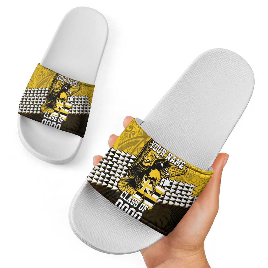 Hawaii Nanakuli High Alumni Custom Slide Sandals Kanaka Arrows Tropical Vibes LT7 - Polynesian Pride