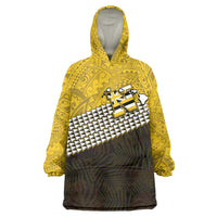 Hawaii Nanakuli High Alumni Custom Wearable Blanket Hoodie Kanaka Arrows Tropical Vibes LT7 One Size Yellow Black - Polynesian Pride