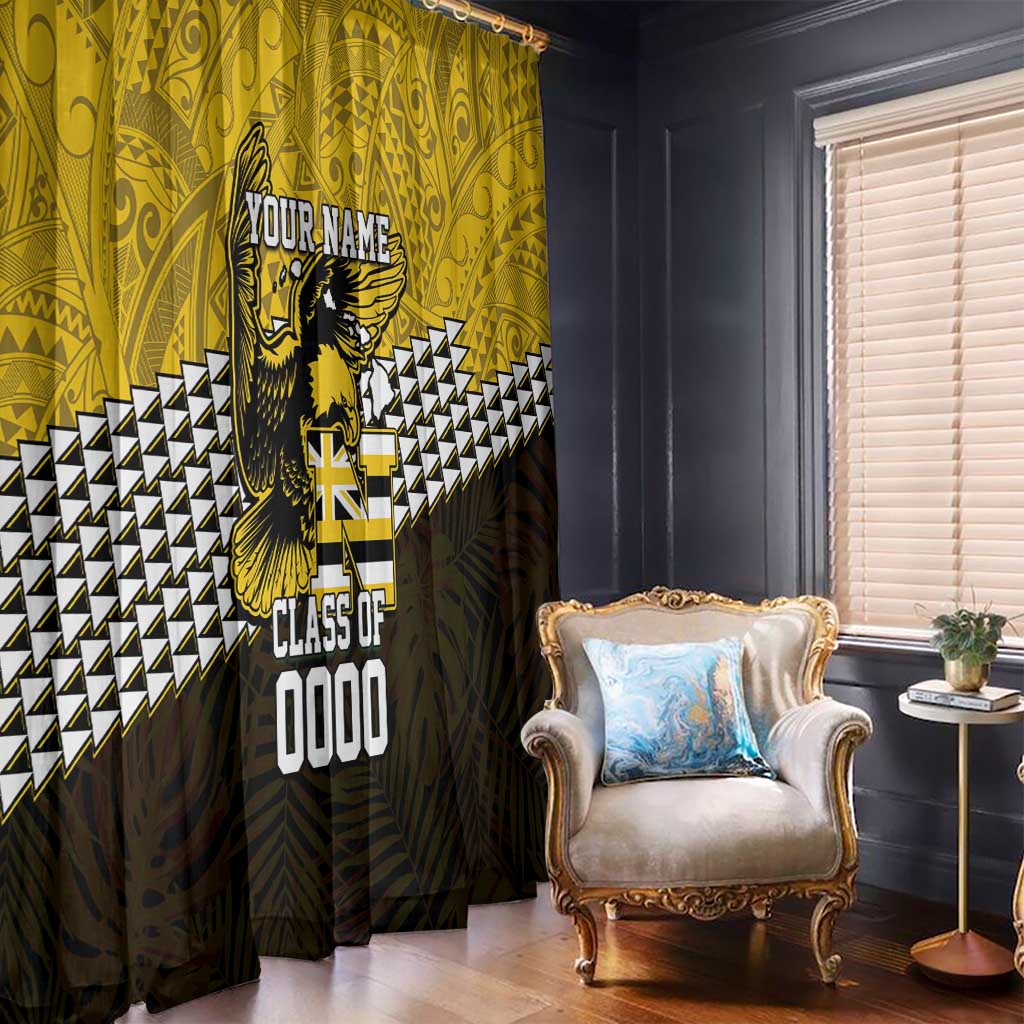 Hawaii Nanakuli High Alumni Custom Window Curtain Kanaka Arrows Tropical Vibes LT7 - Polynesian Pride