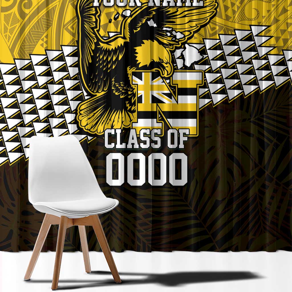 Hawaii Nanakuli High Alumni Custom Window Curtain Kanaka Arrows Tropical Vibes LT7 - Polynesian Pride