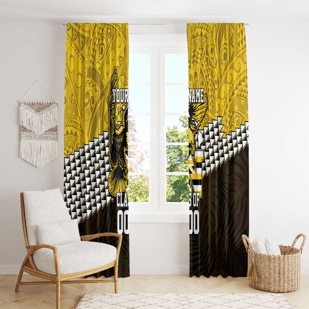 Hawaii Nanakuli High Alumni Custom Window Curtain Kanaka Arrows Tropical Vibes LT7 - Polynesian Pride