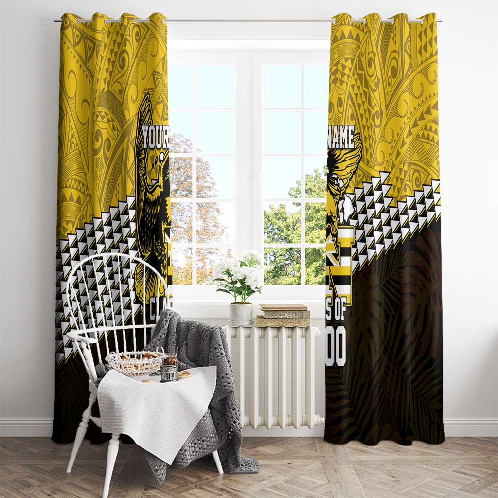 Hawaii Nanakuli High Alumni Custom Window Curtain Kanaka Arrows Tropical Vibes LT7 - Polynesian Pride