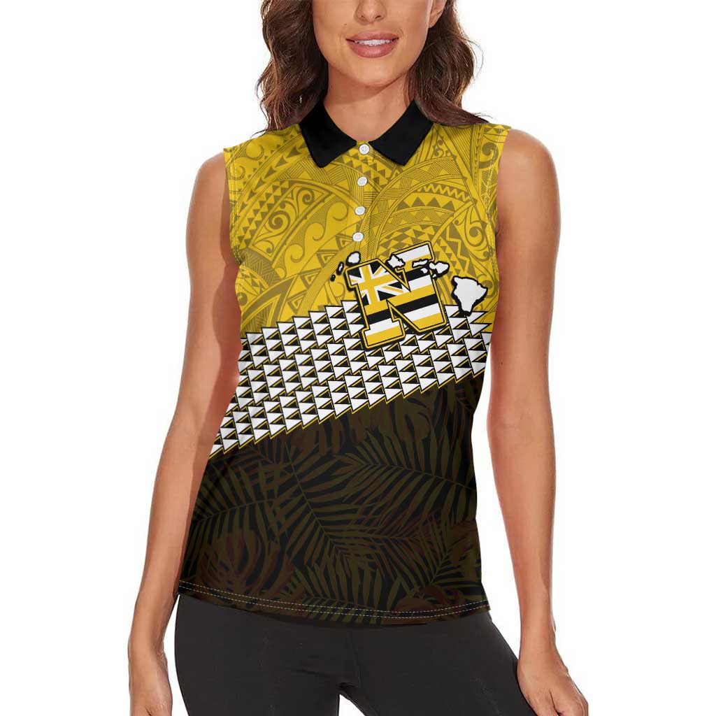 Hawaii Nanakuli High Alumni Custom Women Sleeveless Polo Shirt Kanaka Arrows Tropical Vibes LT7 - Polynesian Pride