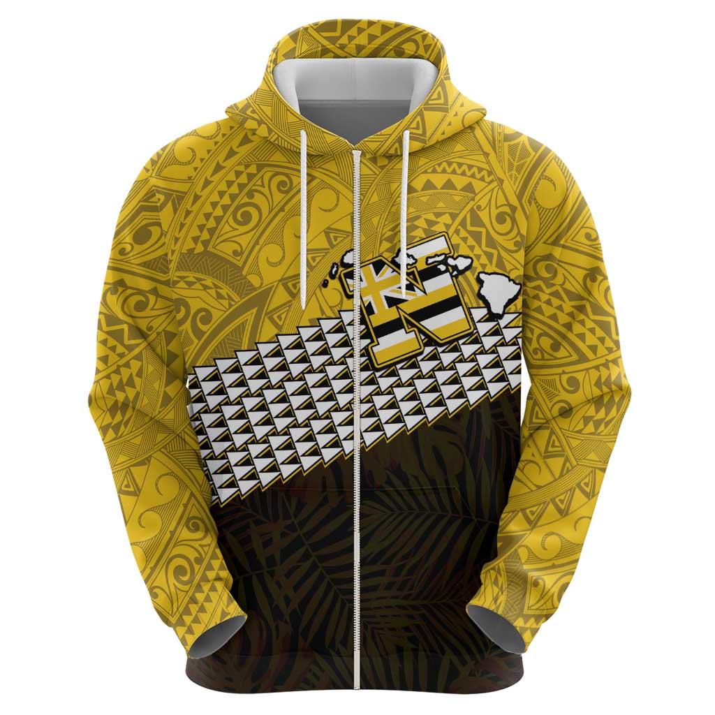 Hawaii Nanakuli High Alumni Custom Zip Hoodie Kanaka Arrows Tropical Vibes LT7 - Polynesian Pride