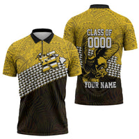 Hawaii Nanakuli High Alumni Custom Zipper Polo Shirt Kanaka Arrows Tropical Vibes LT7 - Polynesian Pride