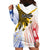 Philippines Independence Day Hoodie Dress Eagle Mix Filipino Flag Tribal Style