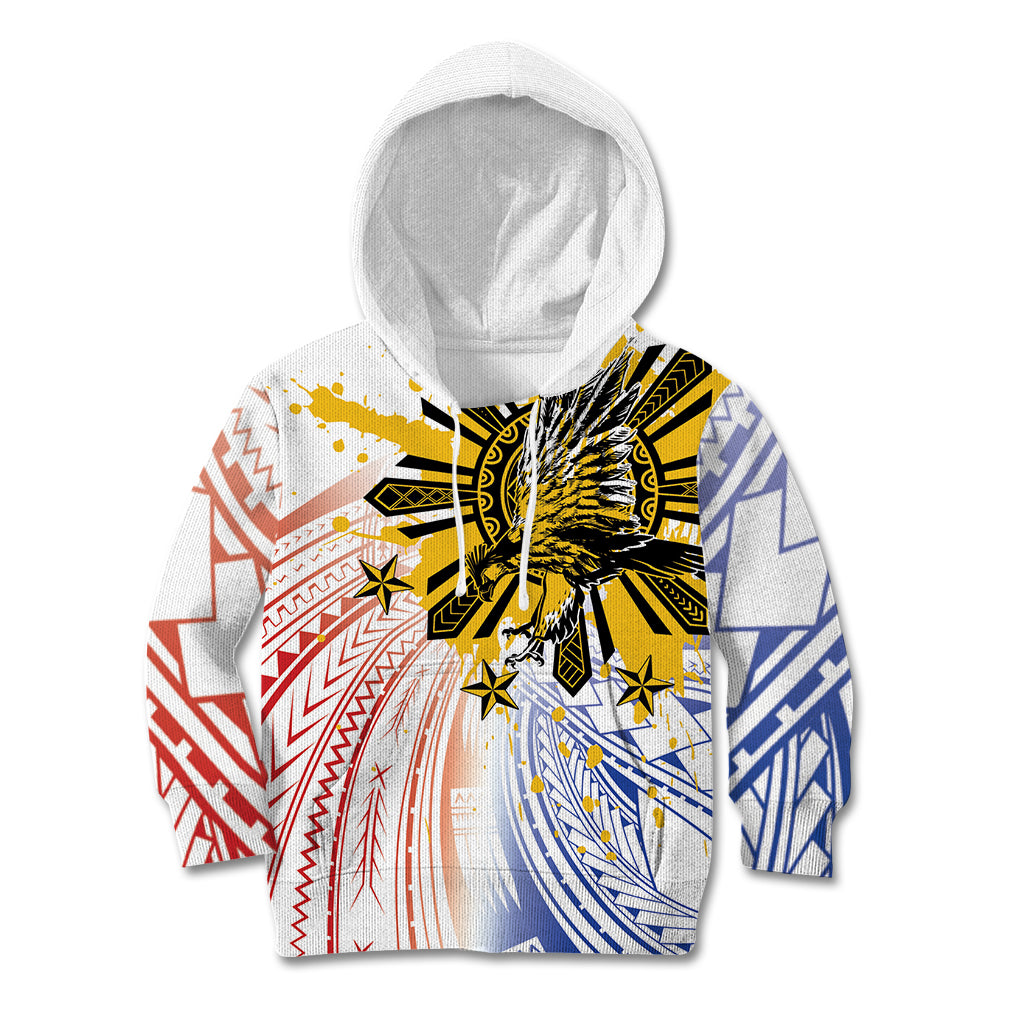 Philippines Independence Day Kid Hoodie Eagle Mix Filipino Flag Tribal Style