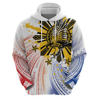 Philippines Independence Day Zip Hoodie Eagle Mix Filipino Flag Tribal Style