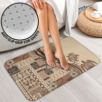 Talofa Samoa Mamanu Siapo Mix Malu Bathroom Set Classic Beige Frangipani and Turtles