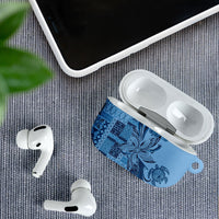 Talofa Samoa Mamanu Siapo Mix Malu AirPods Case Cool Blue Frangipani and Turtles LT7 - Polynesian Pride