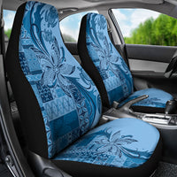 Talofa Samoa Mamanu Siapo Mix Malu Car Seat Cover Cool Blue Frangipani and Turtles