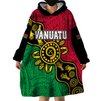 Personalised Vanuatu Wearable Blanket Hoodie Mix Aboriginal Dot Art LT7 - Polynesian Pride