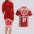 Personalised Tonga Rugby Couples Matching Long Sleeve Bodycon Dress and Hawaiian Shirt Mate Ma'a Tonga Champions LT7 - Polynesian Pride