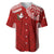 Personalised Tonga Rugby Baseball Jersey Ikale Tahi Champions World Cup 2023 LT7 Red - Polynesian Pride