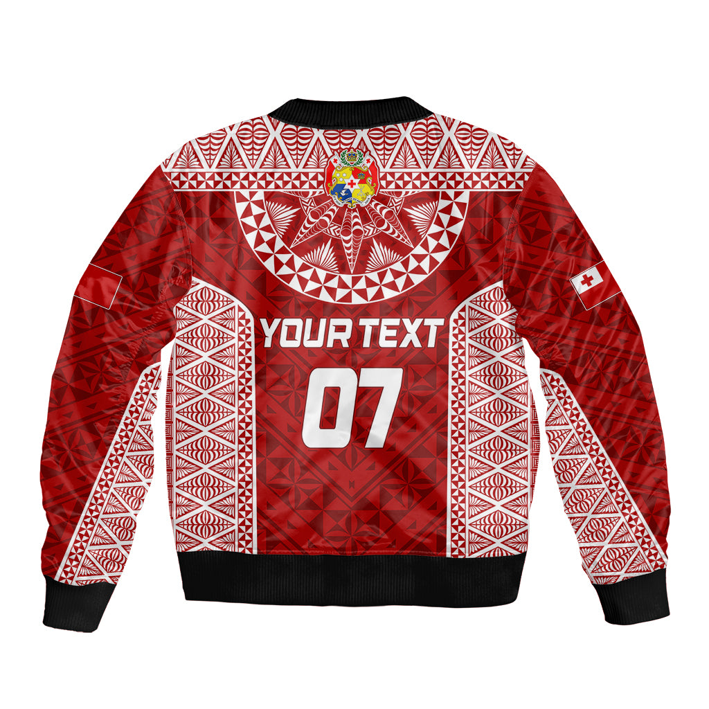 Personalised Tonga Rugby Sleeve Zip Bomber Jacket Ikale Tahi Champions World Cup 2023 LT7 - Polynesian Pride