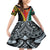 Personalised Papua New Guinea Mix Penama Family Matching Mermaid Dress and Hawaiian Shirt Tribal Patterns Half-Half Style LT7 Daughter's Dress Colorful - Polynesian Pride