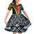 Personalised Papua New Guinea Mix Penama Family Matching Off Shoulder Short Dress and Hawaiian Shirt Tribal Patterns Half-Half Style LT7 Daughter's Dress Colorful - Polynesian Pride