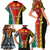 Personalised Papua New Guinea Mix Penama Family Matching Short Sleeve Bodycon Dress and Hawaiian Shirt Tribal Patterns Half-Half Style LT7 - Polynesian Pride