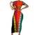 Personalised Papua New Guinea Mix Penama Family Matching Short Sleeve Bodycon Dress and Hawaiian Shirt Tribal Patterns Half-Half Style LT7 Mom's Dress Colorful - Polynesian Pride