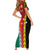 Personalised Papua New Guinea Mix Penama Family Matching Short Sleeve Bodycon Dress and Hawaiian Shirt Tribal Patterns Half-Half Style LT7 - Polynesian Pride