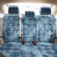 Blue Palaka Hawaii Cowboy Christmas Back Car Seat Cover Paniolo Mix Maile Lei - Polynesian Pride