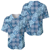 Blue Palaka Hawaii Cowboy Christmas Baseball Jersey Paniolo Mix Maile Lei - Polynesian Pride