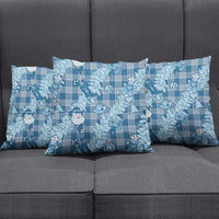 Blue Palaka Hawaii Cowboy Christmas Pillow Cover Paniolo Mix Maile Lei - Polynesian Pride