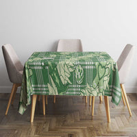 Green Palaka Hawaii Cowboy Christmas Tablecloth Paniolo Mix Maile Lei LT7 - Polynesian Pride