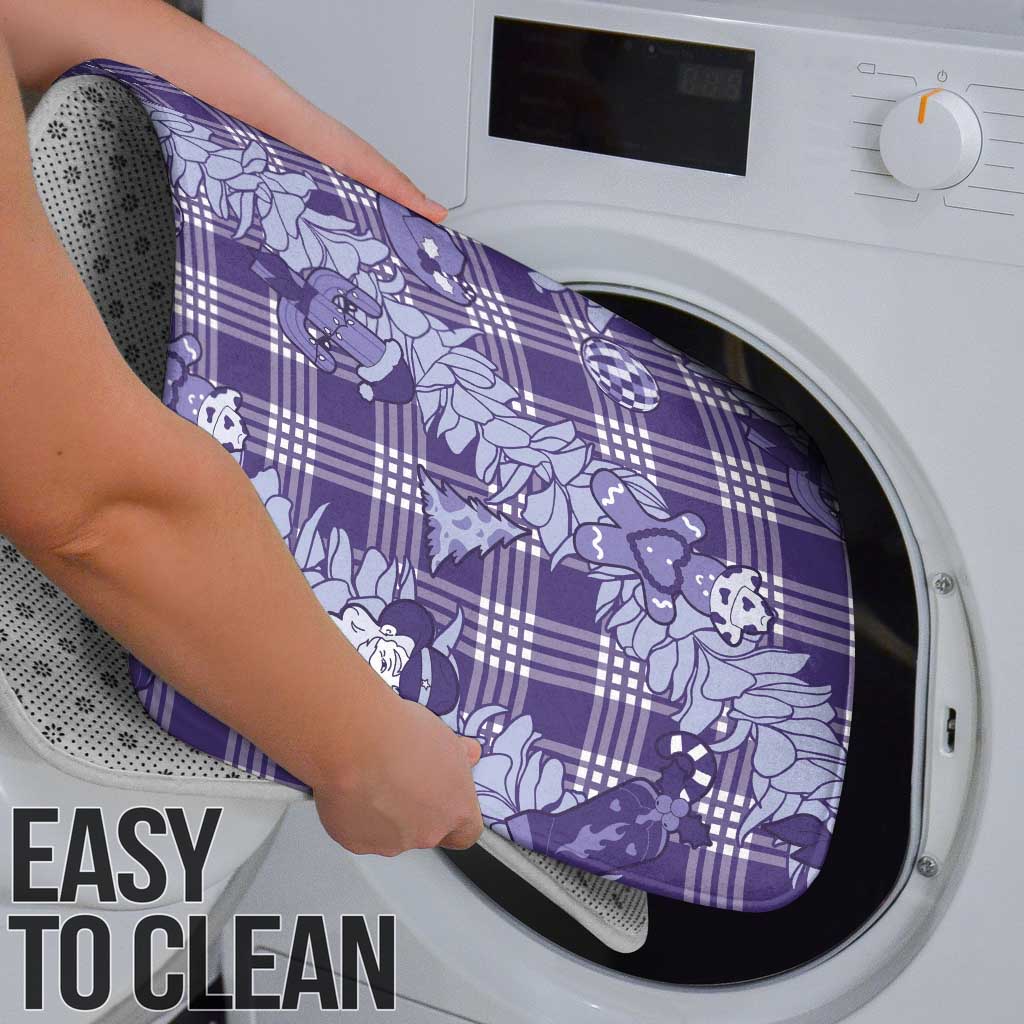 Purple Palaka Hawaii Cowboy Christmas Bathroom Set Paniolo Mix Maile Lei - Polynesian Pride