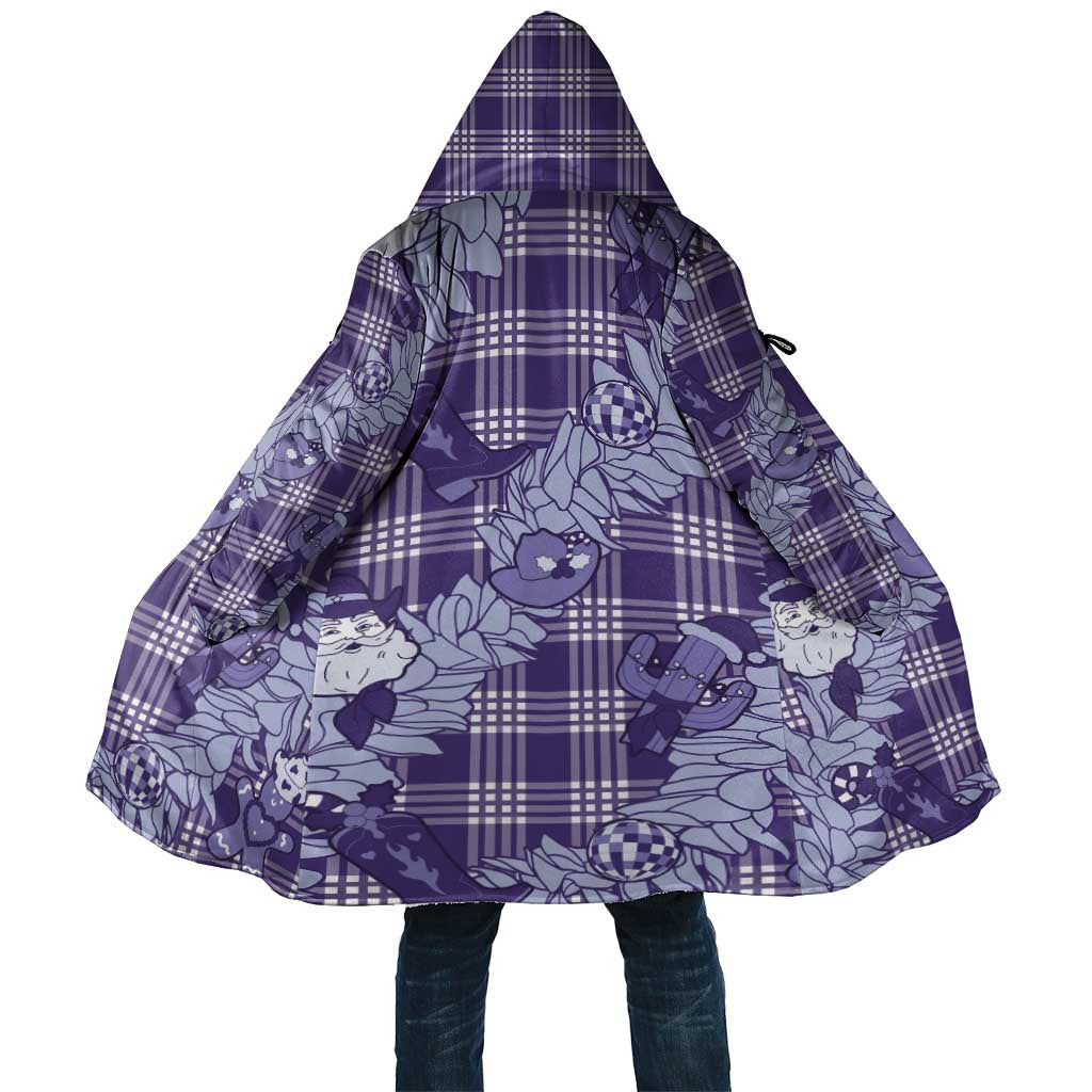 Purple Palaka Hawaii Cowboy Christmas Cloak Paniolo Mix Maile Lei - Polynesian Pride