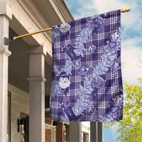 Purple Palaka Hawaii Cowboy Christmas Garden Flag Paniolo Mix Maile Lei - Polynesian Pride
