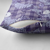 Purple Palaka Hawaii Cowboy Christmas Pillow Cover Paniolo Mix Maile Lei - Polynesian Pride