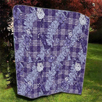 Purple Palaka Hawaii Cowboy Christmas Quilt Paniolo Mix Maile Lei - Polynesian Pride