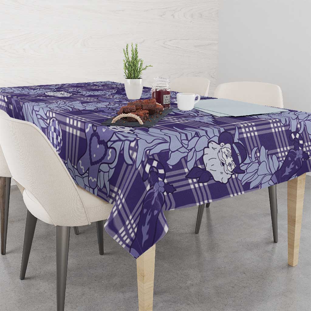 Purple Palaka Hawaii Cowboy Christmas Tablecloth Paniolo Mix Maile Lei - Polynesian Pride