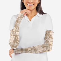 Khaki Palaka Hawaii Cowboy Christmas Arm Sleeves Paniolo Mix Maile Lei - Polynesian Pride