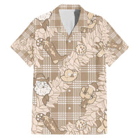 Khaki Palaka Hawaii Cowboy Christmas Family Matching Mermaid Dress and Hawaiian Shirt Paniolo Mix Maile Lei - Polynesian Pride