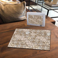 Khaki Palaka Hawaii Cowboy Christmas Puzzle Paniolo Mix Maile Lei - Polynesian Pride