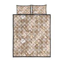 Khaki Palaka Hawaii Cowboy Christmas Quilt Bed Set Paniolo Mix Maile Lei - Polynesian Pride