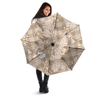Khaki Palaka Hawaii Cowboy Christmas Umbrella Paniolo Mix Maile Lei - Polynesian Pride