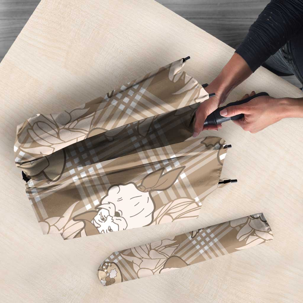 Khaki Palaka Hawaii Cowboy Christmas Umbrella Paniolo Mix Maile Lei - Polynesian Pride