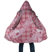 Pink Palaka Hawaii Cowboy Christmas Cloak Paniolo Mix Maile Lei - Polynesian Pride