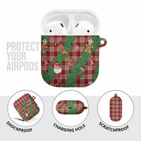 Red Palaka Hawaii Cowboy Christmas AirPods Case Paniolo Mix Maile Lei LT7 - Polynesian Pride