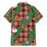 Red Palaka Hawaii Cowboy Christmas Family Matching Mermaid Dress and Hawaiian Shirt Paniolo Mix Maile Lei - Polynesian Pride