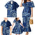 Samoa Siapo Motif Family Matching Mermaid Dress and Hawaiian Shirt Classic Style - Bue Ver LT7 - Polynesian Pride