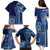 Samoa Siapo Motif Family Matching Puletasi Dress and Hawaiian Shirt Classic Style - Bue Ver LT7 - Polynesian Pride