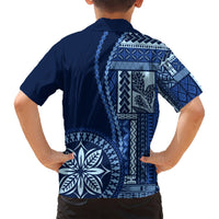 Samoa Siapo Motif Kid Hawaiian Shirt Classic Style - Bue Ver LT7 - Polynesian Pride