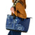 Samoa Siapo Motif Leather Tote Bag Classic Style - Bue Ver LT7 Blue - Polynesian Pride