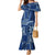 Samoa Siapo Motif Mermaid Dress Classic Style - Bue Ver LT7 Women Blue - Polynesian Pride