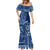 Samoa Siapo Motif Mermaid Dress Classic Style - Bue Ver LT7 - Polynesian Pride